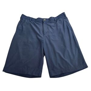Adidas Golf Shorts Mens 34 Navy Blue Flat Front Performance Stretch Athletic 652